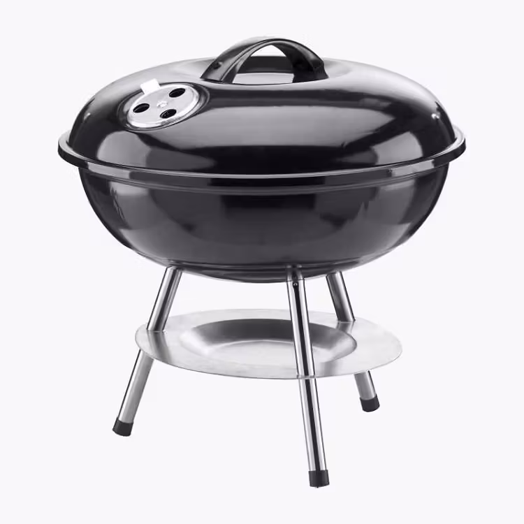 Kompaktne kaanega söegrill aeda ja terrassile.